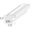 S235F7 Cornice grigia in stile rustico 13x18 cm