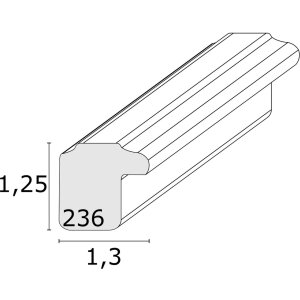 S236K1 Cornice di legno bianca 30x40 cm