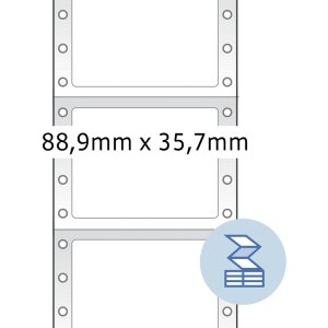 Etichette per computer bianche 88,9x35,7 mm carta opaca...