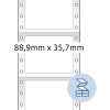 Etichette per computer bianche 88,9x35,7 mm carta opaca 2000 pz.