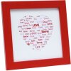 S45SK4 Cornice rossa con motivo a cuore 13x13 cm
