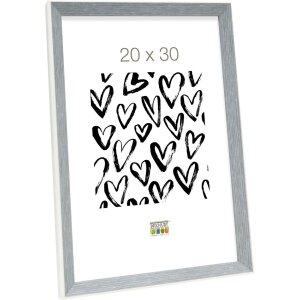 S46CH7 Cornice in grigio-blu con bordo bianco 10x20 cm