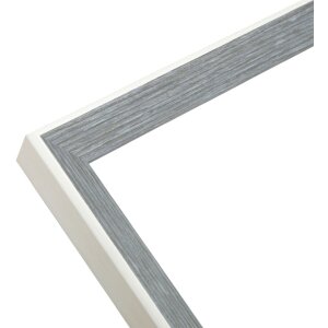 S46CH7 Cornice in grigio-blu con bordo bianco 15x15 cm