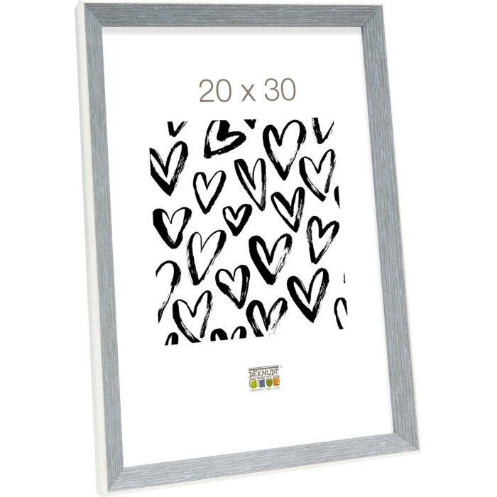 S46CH7 Cornice in grigio-blu con bordo bianco 18x24 cm
