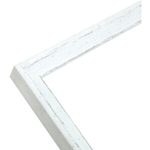 S46DF1 Cornice in bianco con bordo argentato 13x13 cm