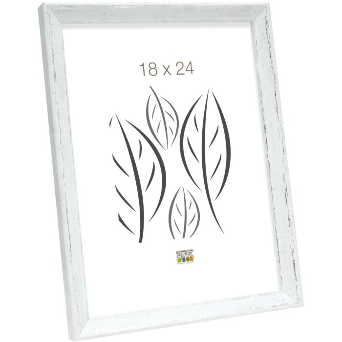 S46DF1 Cornice in bianco con bordo argentato 13x18 cm