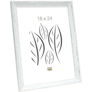 S46DF1 Cornice in bianco con bordo argentato 13x18 cm