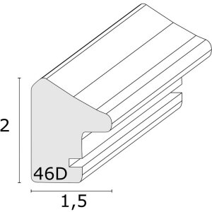 S46DF1 Cornice in bianco con bordo argentato 13x18 cm