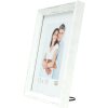 S46DF1 Cornice in bianco con bordo argentato 18x24 cm