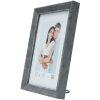 S46DF7 Cornice in grigio con bordo argentato 10x15 cm