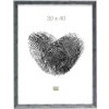 S46DF7 Cornice per quadri in grigio con bordo argentato 20x30 cm