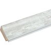 S46EE1 Cornice in legno bianco con bordo argentato 30x40 cm