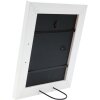 S46EE1 Cornice in legno bianco con bordo argentato 30x40 cm