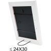 S46EE1 Cornice in legno bianco con bordo argentato 30x40 cm