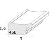S46EE1 Cornice in legno bianco con bordo argentato 30x40 cm