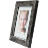 S46EE2 Cornice in legno nero con bordo argentato 30x30 cm