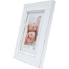S46FF1 Cornice dipinta in bianco 13x13 cm