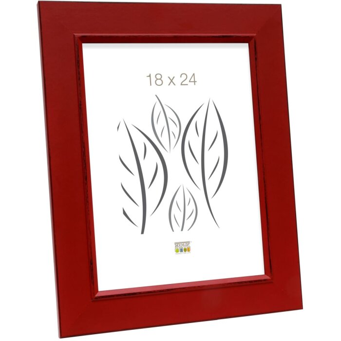 S46FF4 Cornice dipinta in rosso 20x28 cm