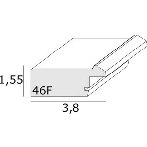 S46FF4 Cornice dipinta in rosso 20x28 cm