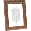 S46HF3 Cornice in legno marrone con superficie ondulata 15x15 cm
