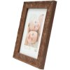 S46HF3 Cornice in legno marrone con superficie ondulata 15x15 cm