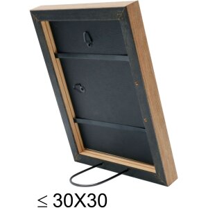 S46JH2 Cornice in legno nero con bordo color legno 10x15 cm