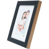 S46JH2 Cornice in legno nero con bordo color legno 13x18 cm