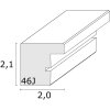 Deknudt S46JH2 Cornice di legno nera con bordo color legno 15x20 cm