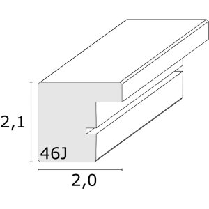 S46JH2 Cornice in legno nero con bordo color legno 18x24 cm