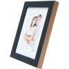S46JH2 Cornice in legno nero con bordo color legno 18x24 cm