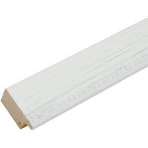 S46KF1 Cornice in legno bianco con profili perlati 30x45 cm