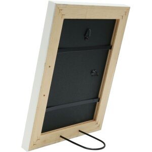 S46KF1 Cornice in legno bianco con profili perlati 30x45 cm