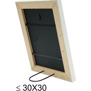 S46KF1 Cornice in legno bianco con profili perlati 30x45 cm