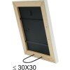 S46KF1 Cornice in legno bianco con profili perlati 30x45 cm