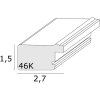 S46KF7 Cornice in legno grigio con profili perlati 18x24 cm