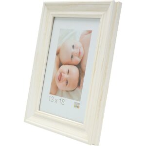 S46LF1 Cornice bianca dipinta in stile rustico 13x18 cm