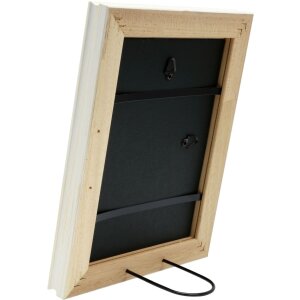 S46LF1 Cornice bianca dipinta in stile rustico 13x18 cm