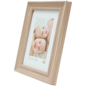 S46LF3 Cornice dipinta in beige in stile rustico 13x18 cm