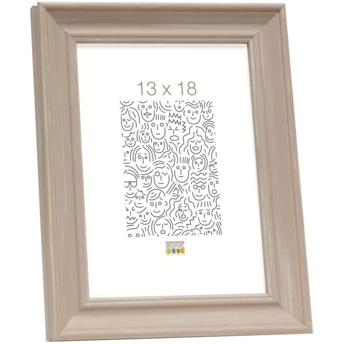 Cornice in legno Deknudt S46LF3 beige stile rustico 18x24 cm