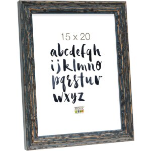 S46MF2 Cornice in legno nero con finitura anticata 24x30 cm