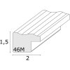 S46MF3 Cornice in legno marrone con finitura anticata 13x13 cm