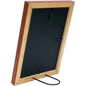 S46MF3 Cornice in legno marrone con finitura anticata 15x15 cm