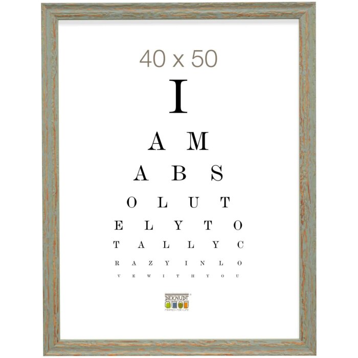 S46MF8 Cornice in legno verde con finitura anticata 20x30 cm