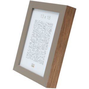 S46PH3 Cornice in legno beige con bordo color legno 20x20 cm