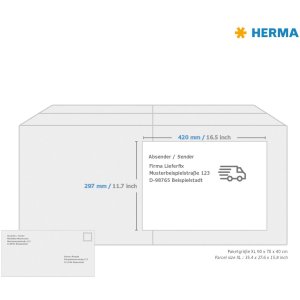Etichette A3 Premium, carta bianca 297x420 mm opaca 100 pz.