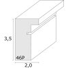 S46PH7 Cornice in legno grigio con bordo color legno 20x20 cm