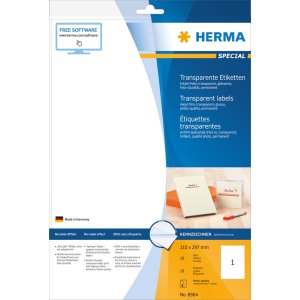 50 pezzi di etichette trasparenti Herma