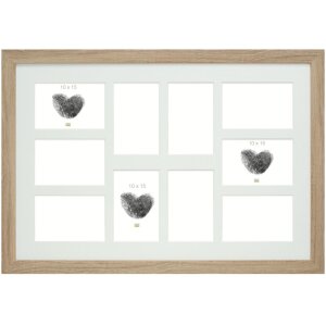 S49BH1 Cornice da galleria in legno naturale per 10 foto...