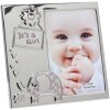 S57MA2 Cornice color argento "its a girl" 10x15 cm