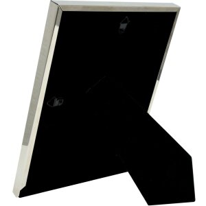 S57MC1 Cornice in metallo color argento lucido con passe-partout 10x15 cm